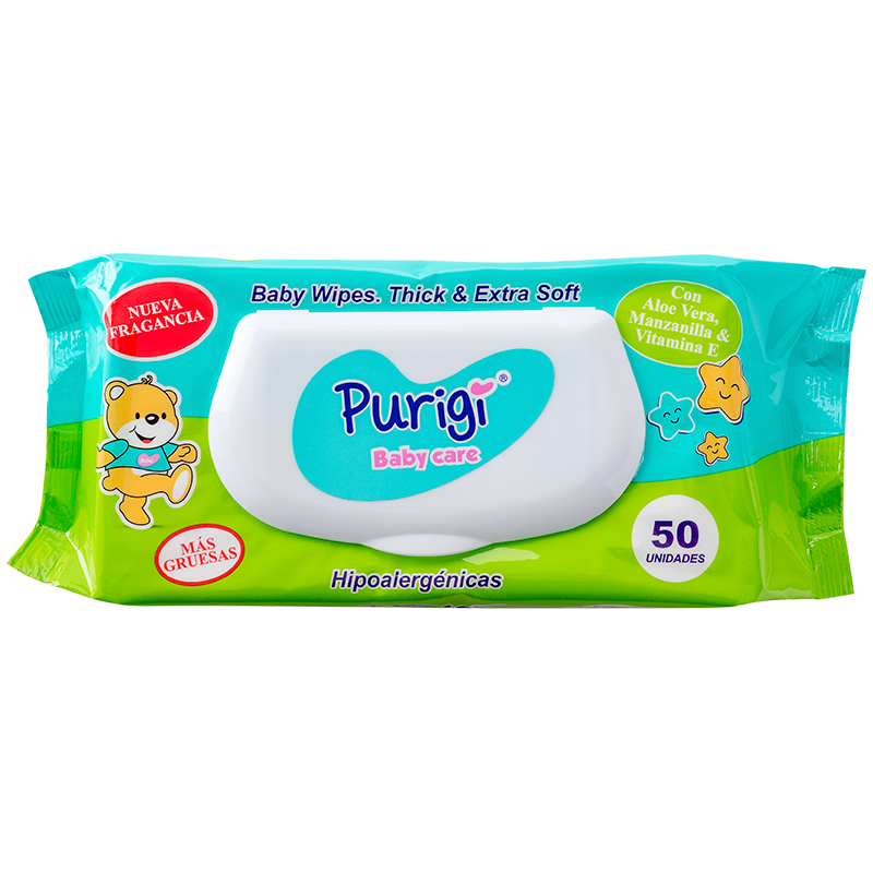 TOALLITAS HUM PURIGI BABY CARE FLOWPACKx50