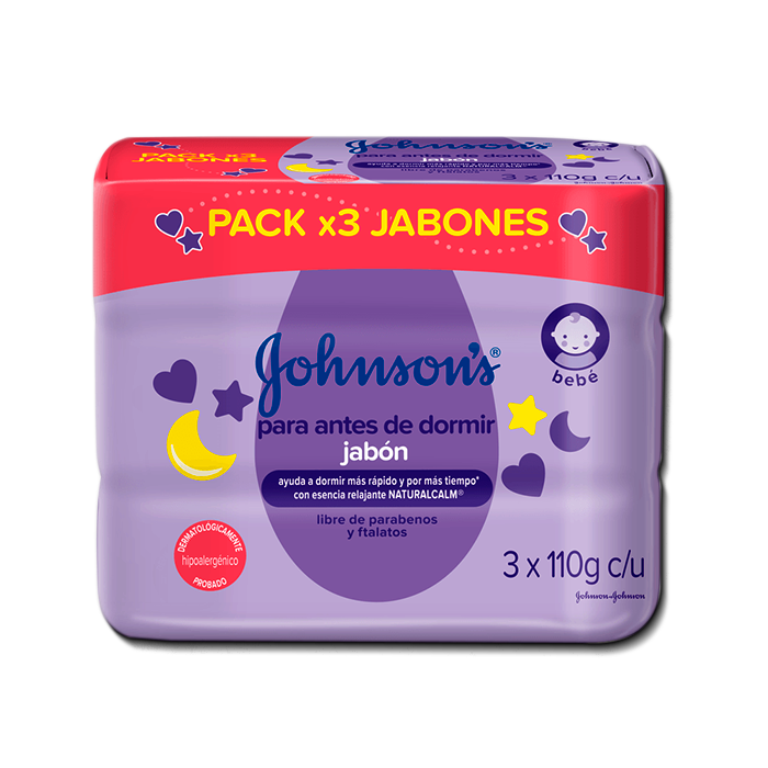 JABON JJ BABY ANTES DORMIR BARRAx110GRx3