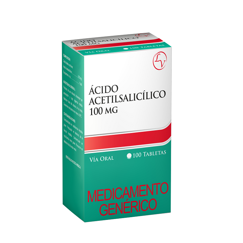 ACIDO ACETILSALICILICO TAB-RECx100MGx100LEBE