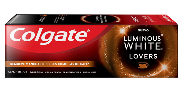 PASTA COLGATE LUMINOUS WHITE LOVERS CAFEx70GR
