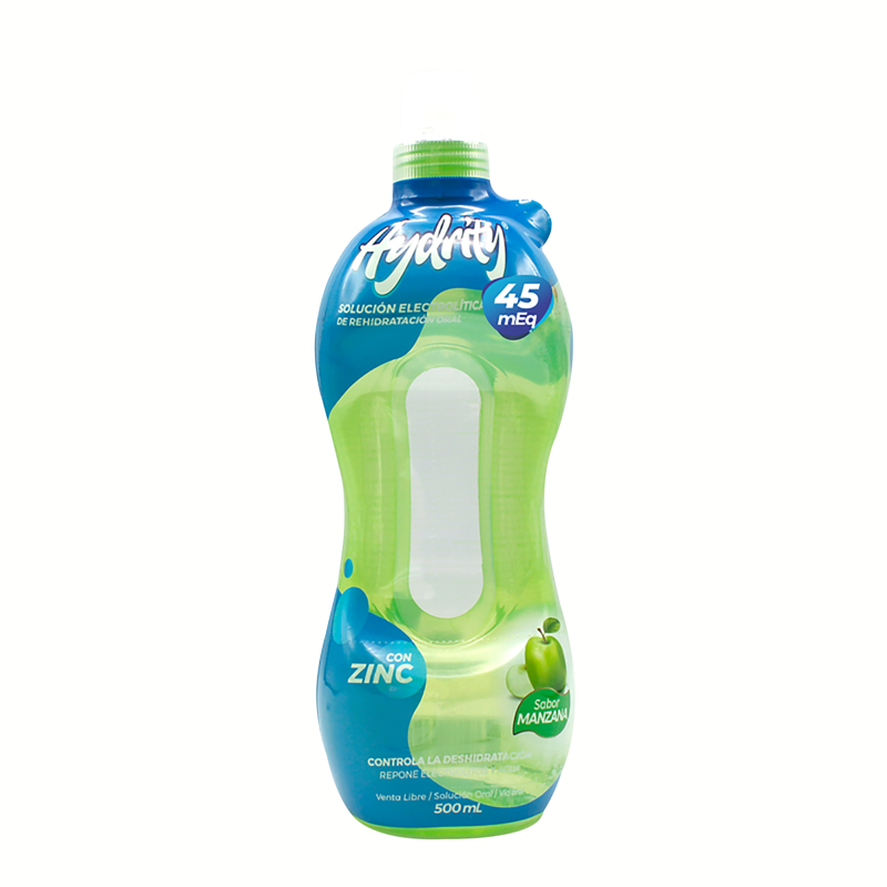 HYDRITY MANZANA C-ZINC SOL-ORALx45MEQx500ML