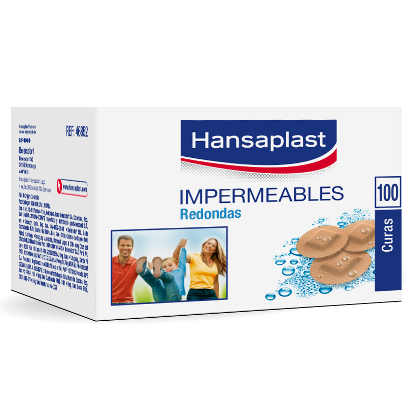 CURITA HANSAPLAST IMPERM REDONDOx100