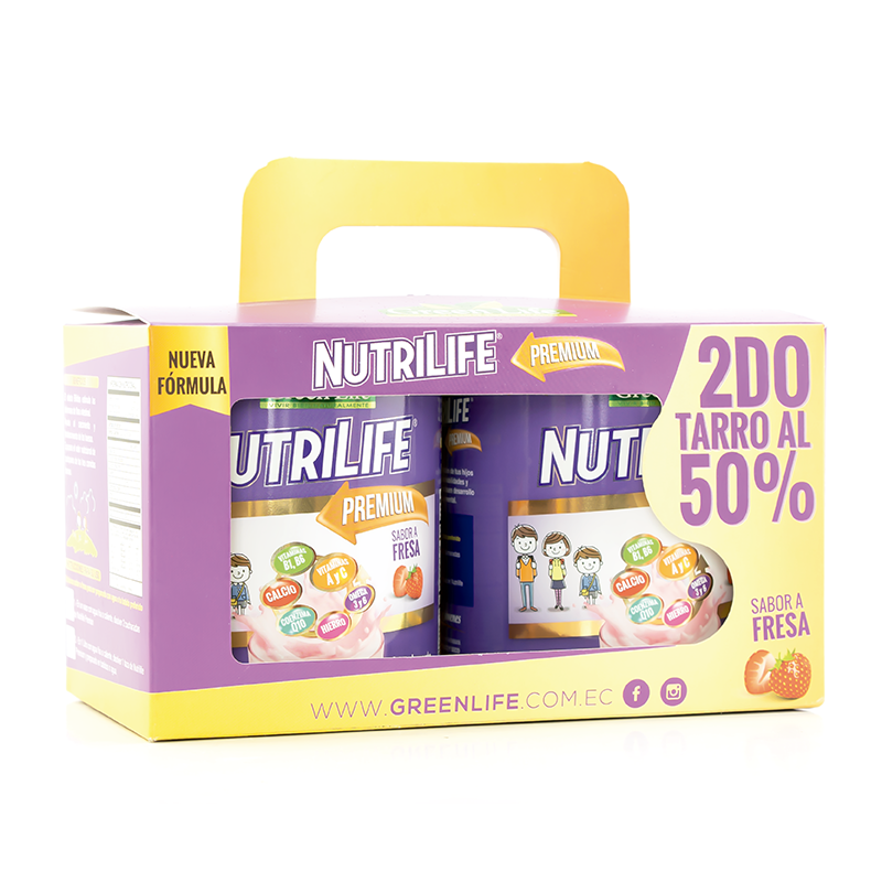 NUTRILIFE PREMIUM FRESA LATAx400GR+2DO 50%DESC
