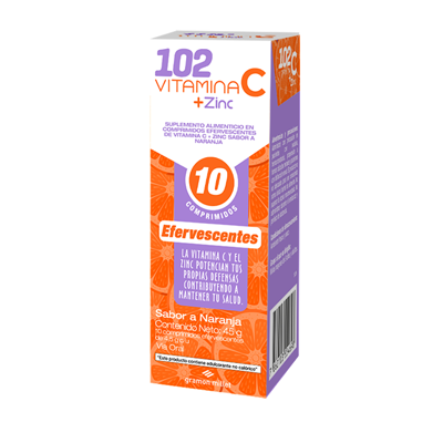 102 VITAMINA C+ZINC NAR COM-EFEx500/5MGx10