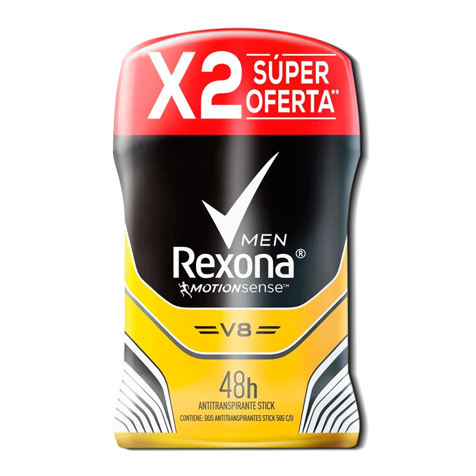 DESOD REXONA MEN V8 BARRAx50GRx2