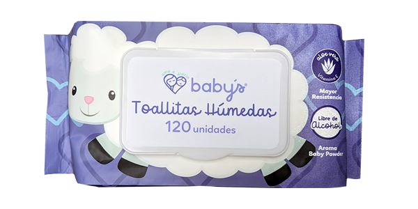 TOALLITAS HUM BABYS ALOE&VIT-E FLOWPACKx120