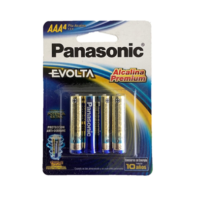 PILA PANASONIC ALCALINA EVOLTA AAAx4