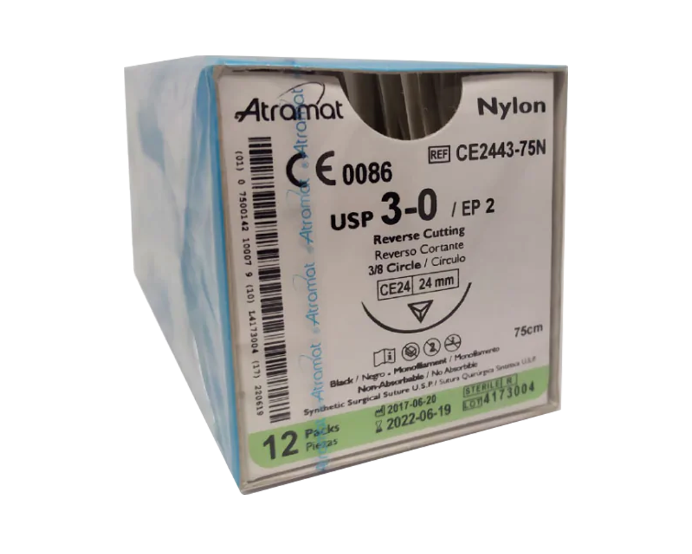 HILO ATRAMAT NYLON USP 3-0 / EP 2 CE2443-75N 75CM CAJAx12