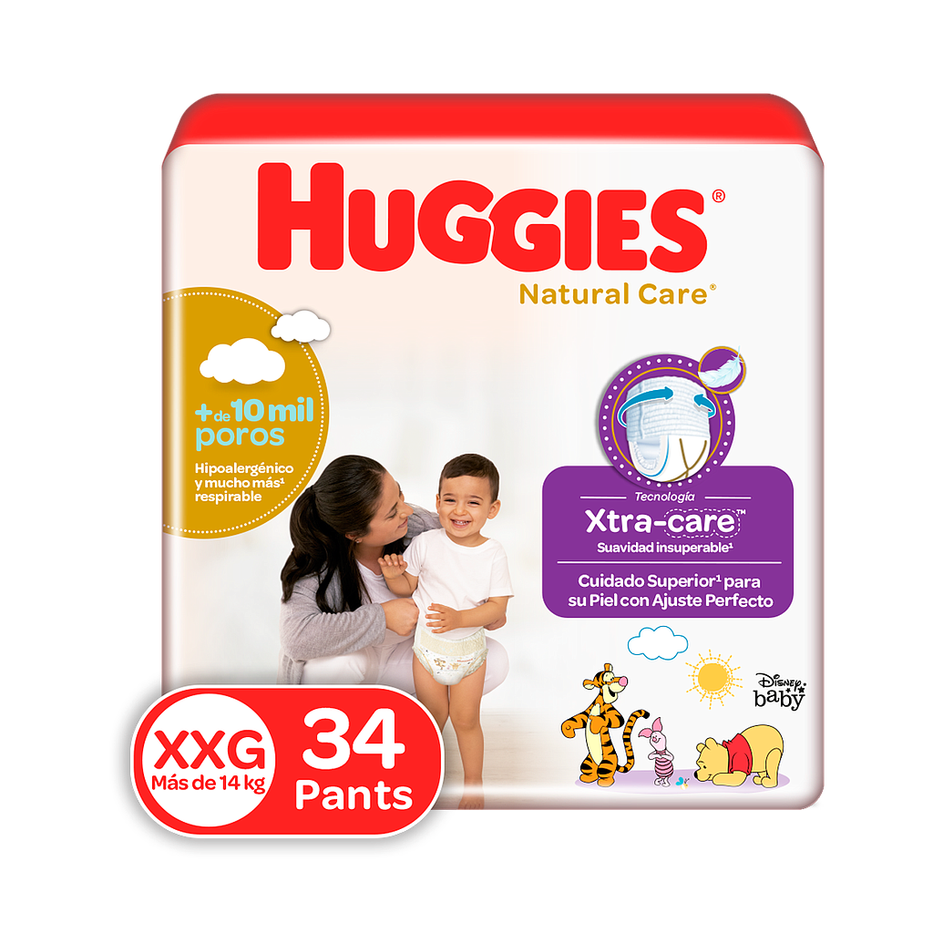 PAÑAL HUGGIES NAT-CARE PANTS E5/XXGx34