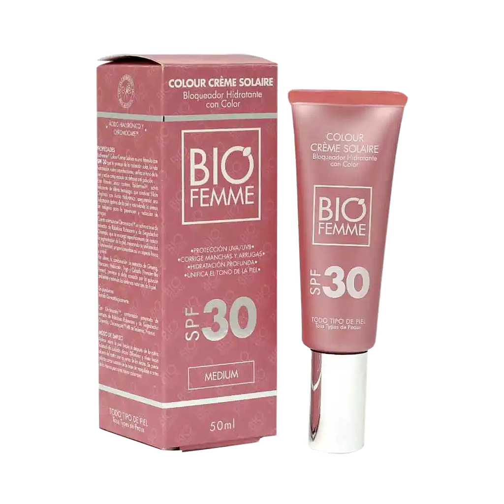 BLOQ-SOLAR BIOFEMME COLOUR CREME SOLAIRE M SPF30x50ML
