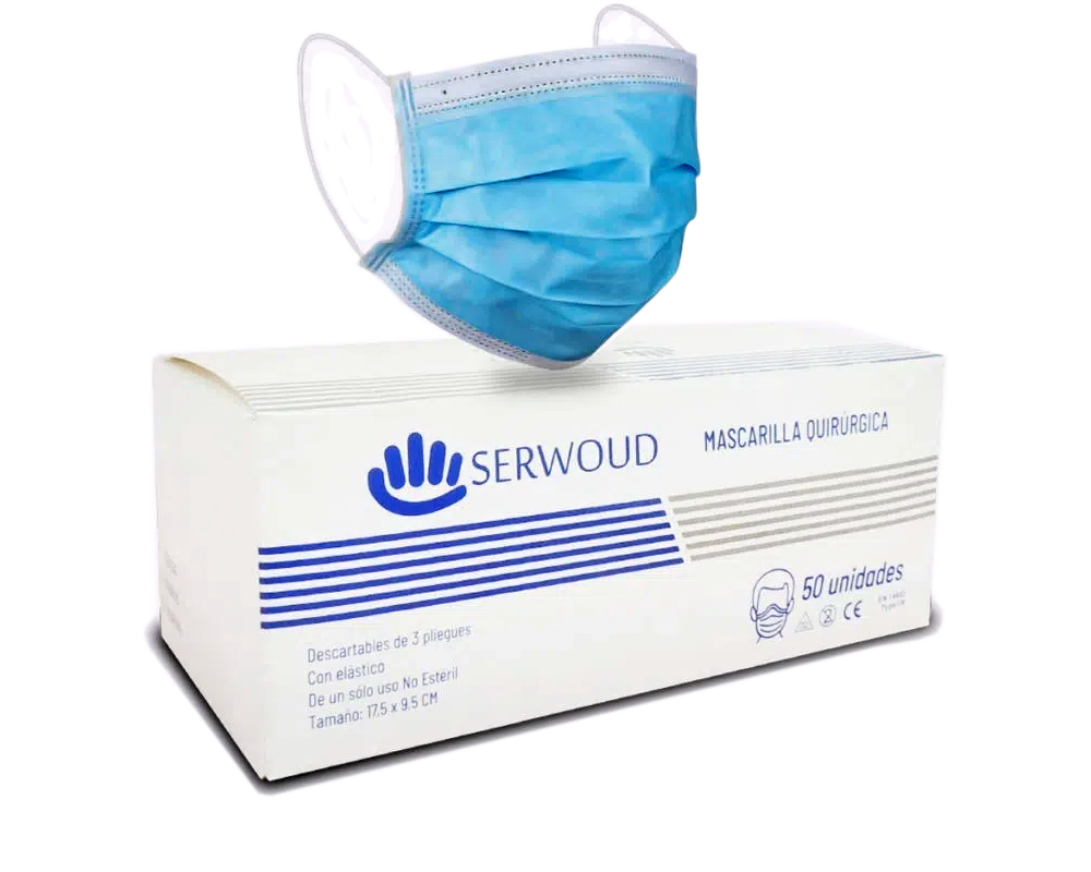MASCARILLA QUIRUR SERWOUD C-ELAS DESCx50