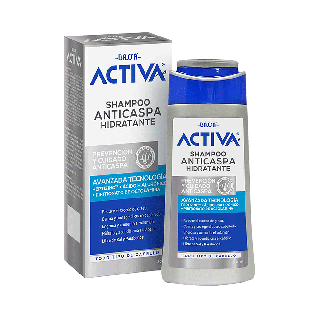 SHAMP BASSA ACTIVA ANTICASPA HIDRATx200ML