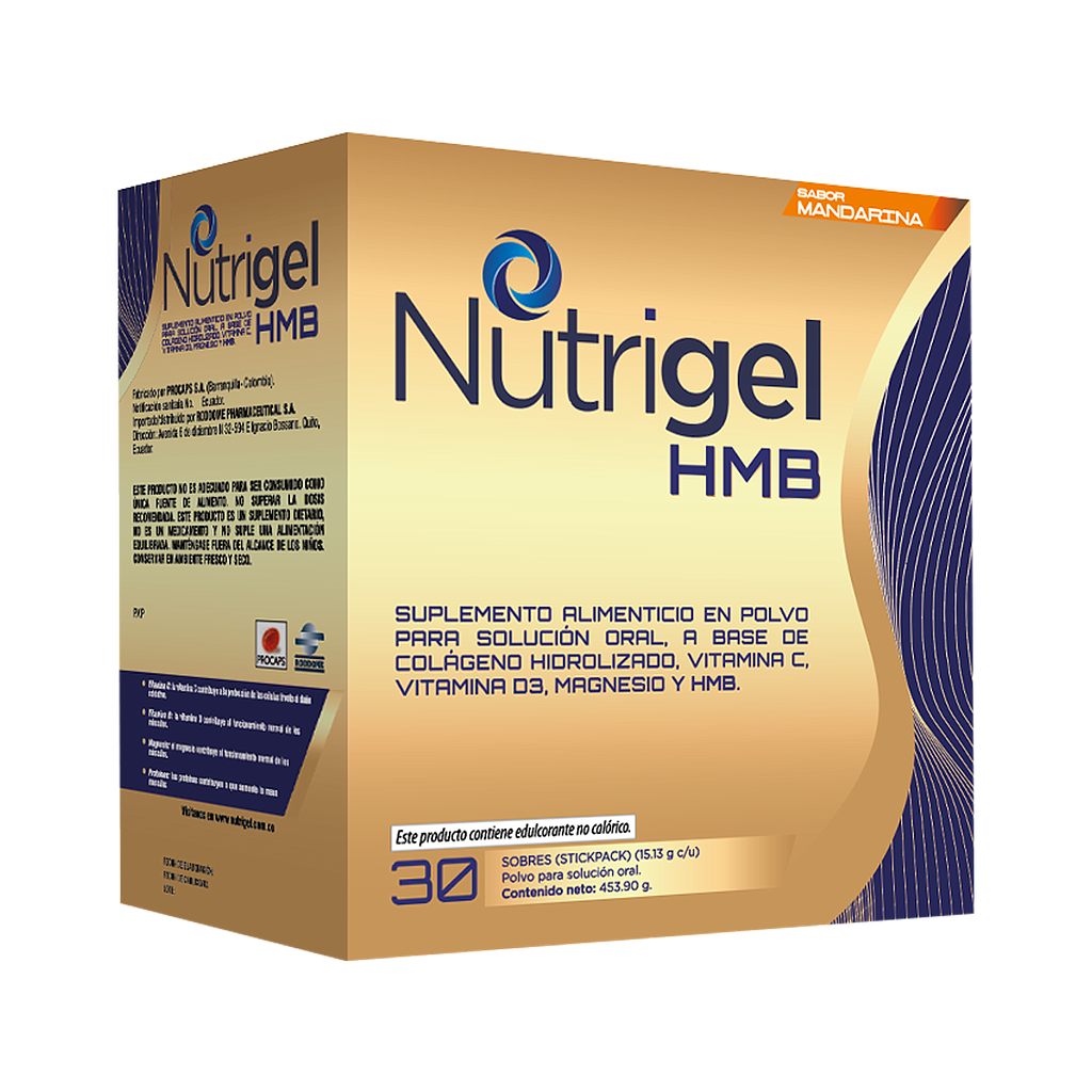 NUTRIGEL HMB MANDARINA SOBx15.13GRx30