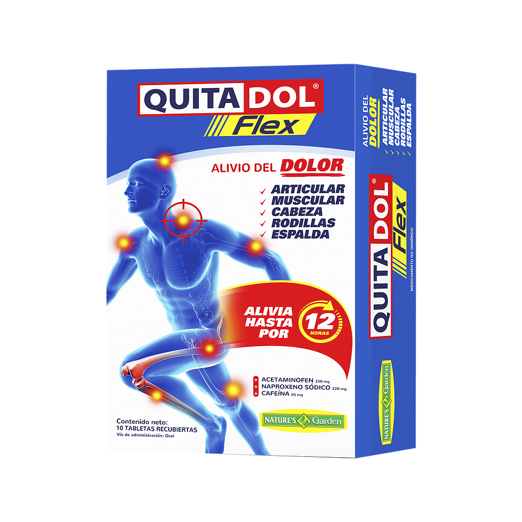 QUITADOL FLEX TAB-RECx250/220/65MGx10