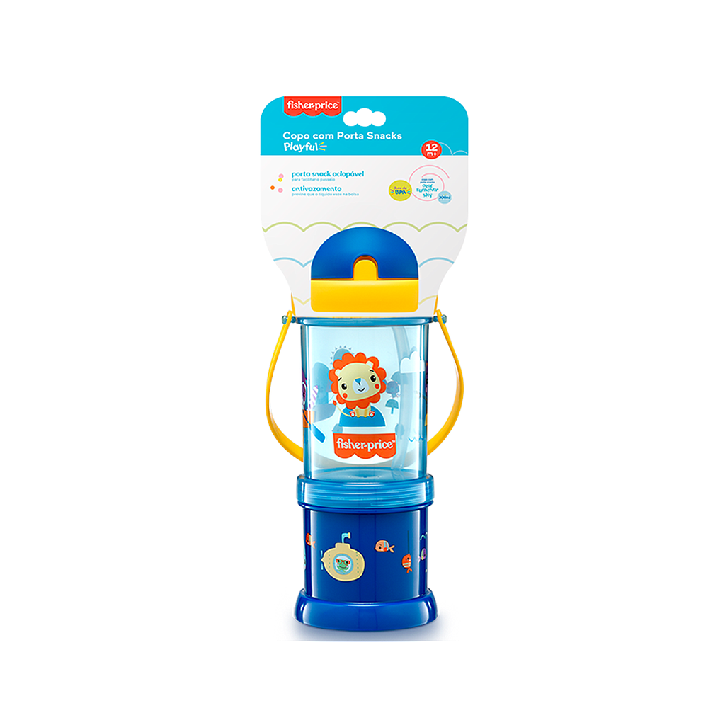 VASO PORTA SNACKS FISHER PRICE PLAYFUL (12M+)x300ML