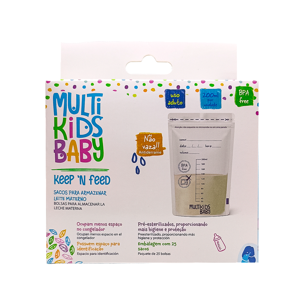 RECOLECTOR LECHE MATERNA MULTIKIDS BABY BOLSAx25