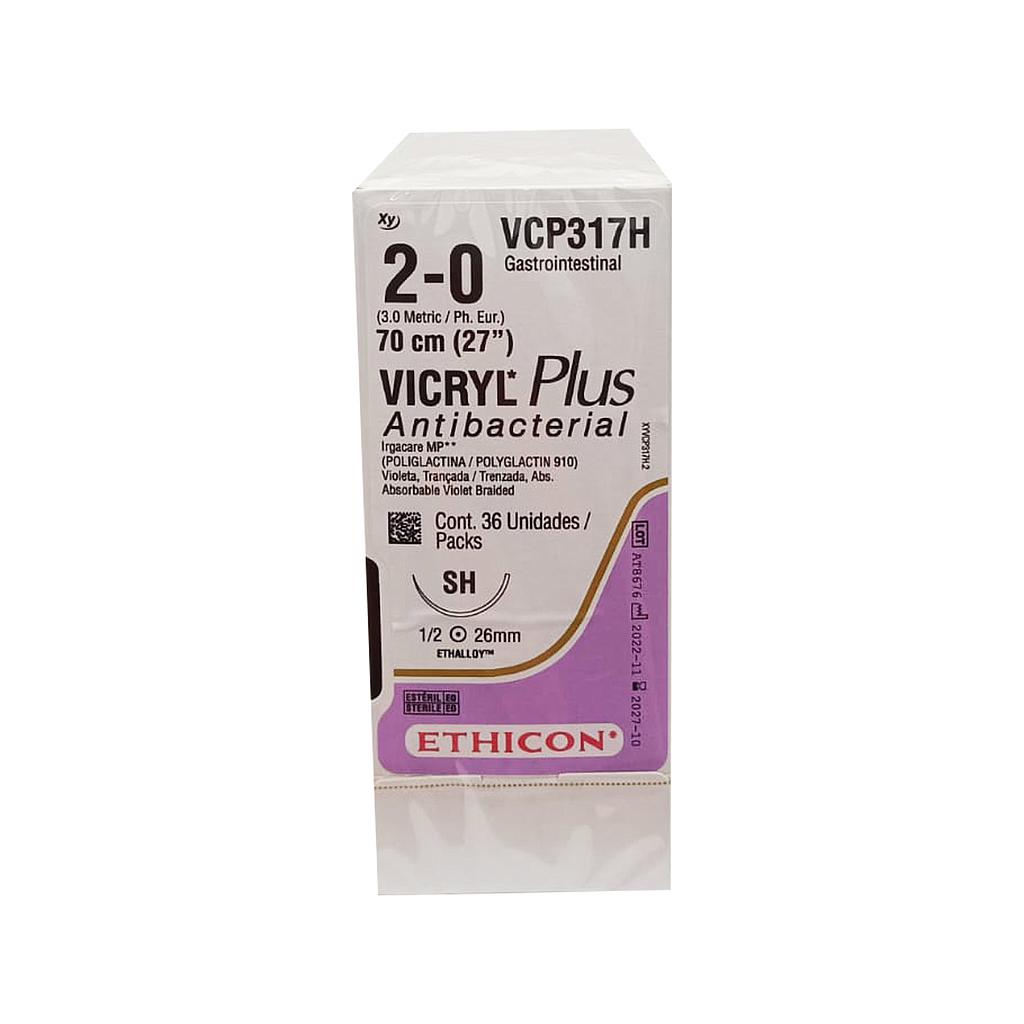HILO ETHICON VICRYL PLUS ANTIB 2-0 70CM SH VCP317