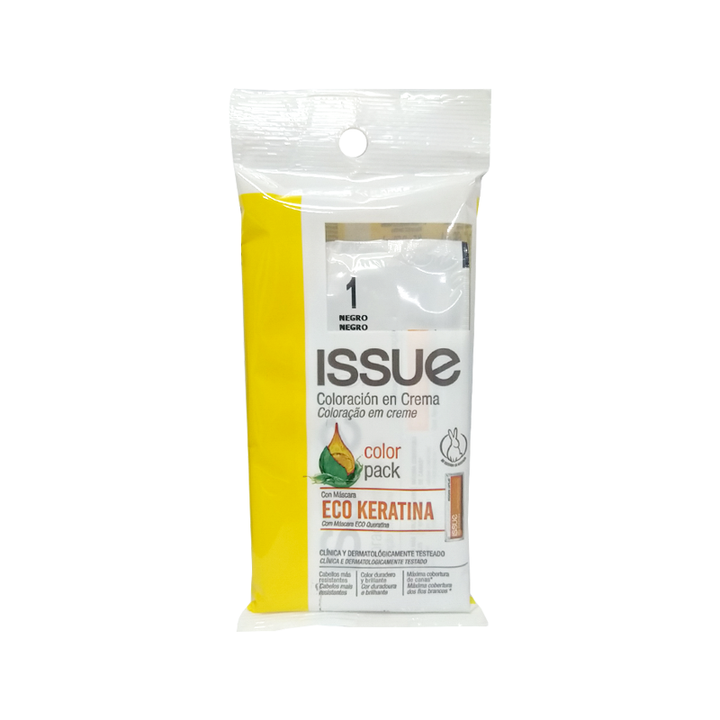 COLORACION CREMA ISSUE KERATINA C-PACK NEGRO #1