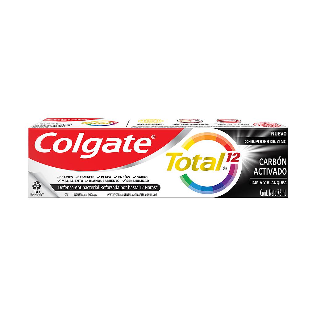 PASTA COLGATE TOTAL 12 CARBON ACTIVADOx75ML