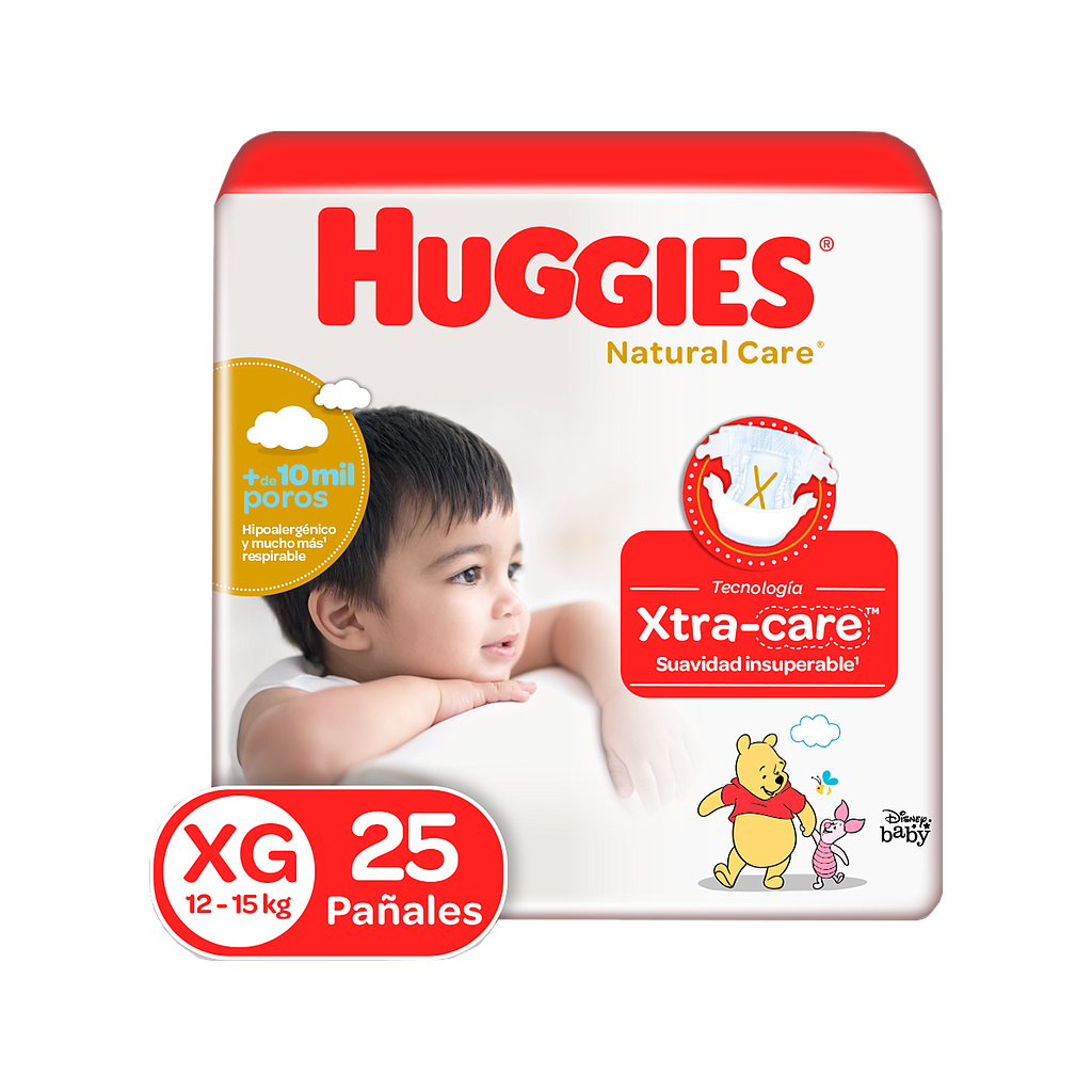 PAÑAL HUGGIES NAT-CARE XGx25