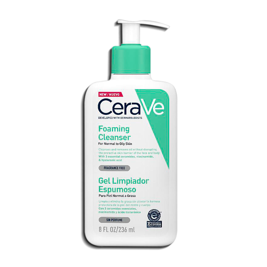 GEL LIMPIADOR ESPUMOSO CERAVE P-NORMAL-GRASAx236ML