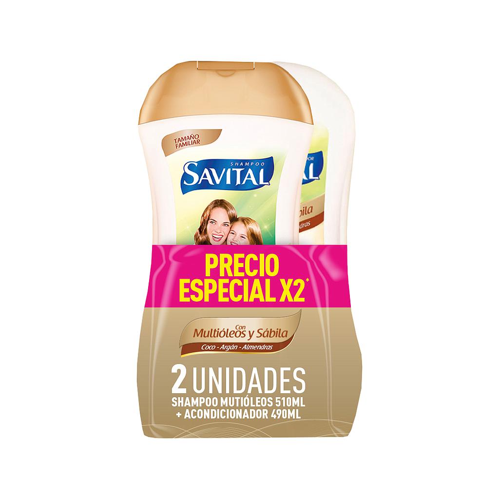 SHAMP SAVITAL MULTIOLEO-SABILAx510ML+ACONDx490ML