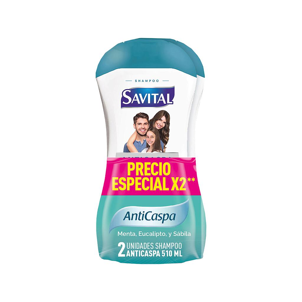 *SHAMP SAVITAL ANTICASPAx510ML PACKx2