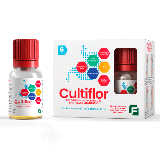 CULTIFLOR POLVO CON RECONSTITUYENTE PARA SUSPENSION ORAL 60ML CAJA 6 