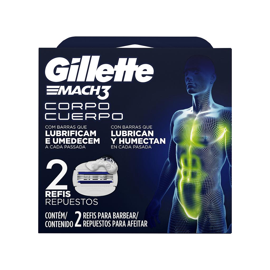 REPUESTO GILLETTE MACH-3 LUBRICA HUMECx2