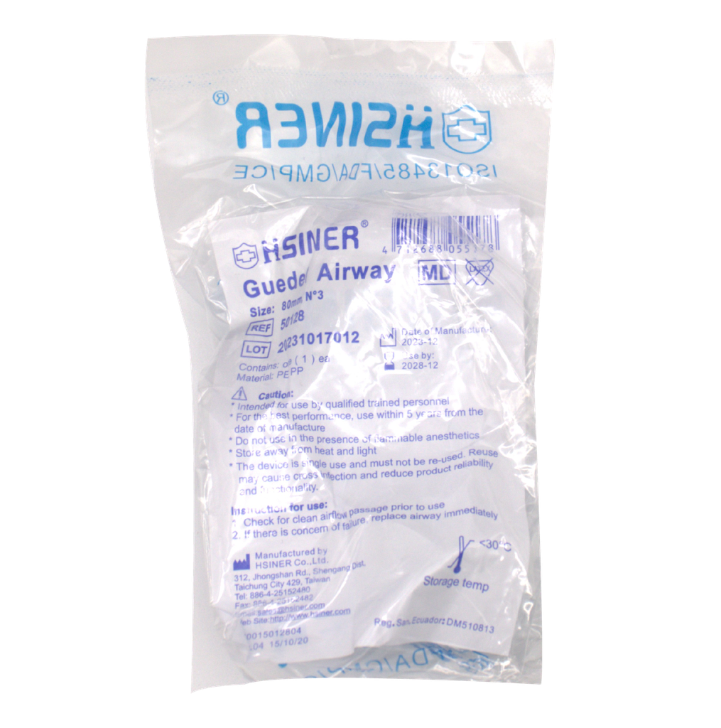 CANULA HSINER GUEDEL #3 (80MM)