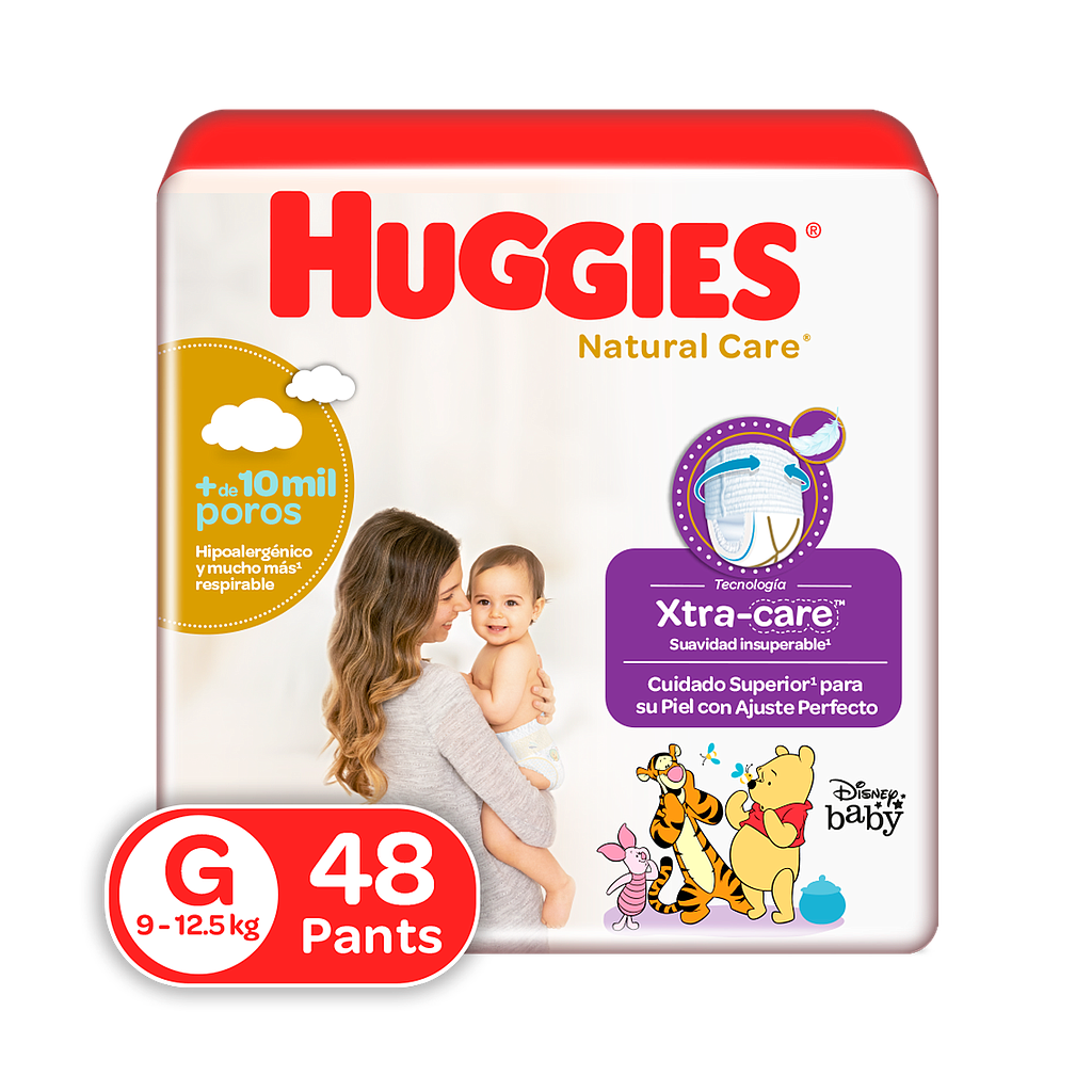 PAÑAL HUGGIES NAT-CARE PANTS E3/Gx48+PROMO