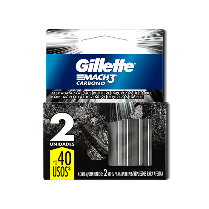 REPUESTO GILLETTE MACH3 CARBx2