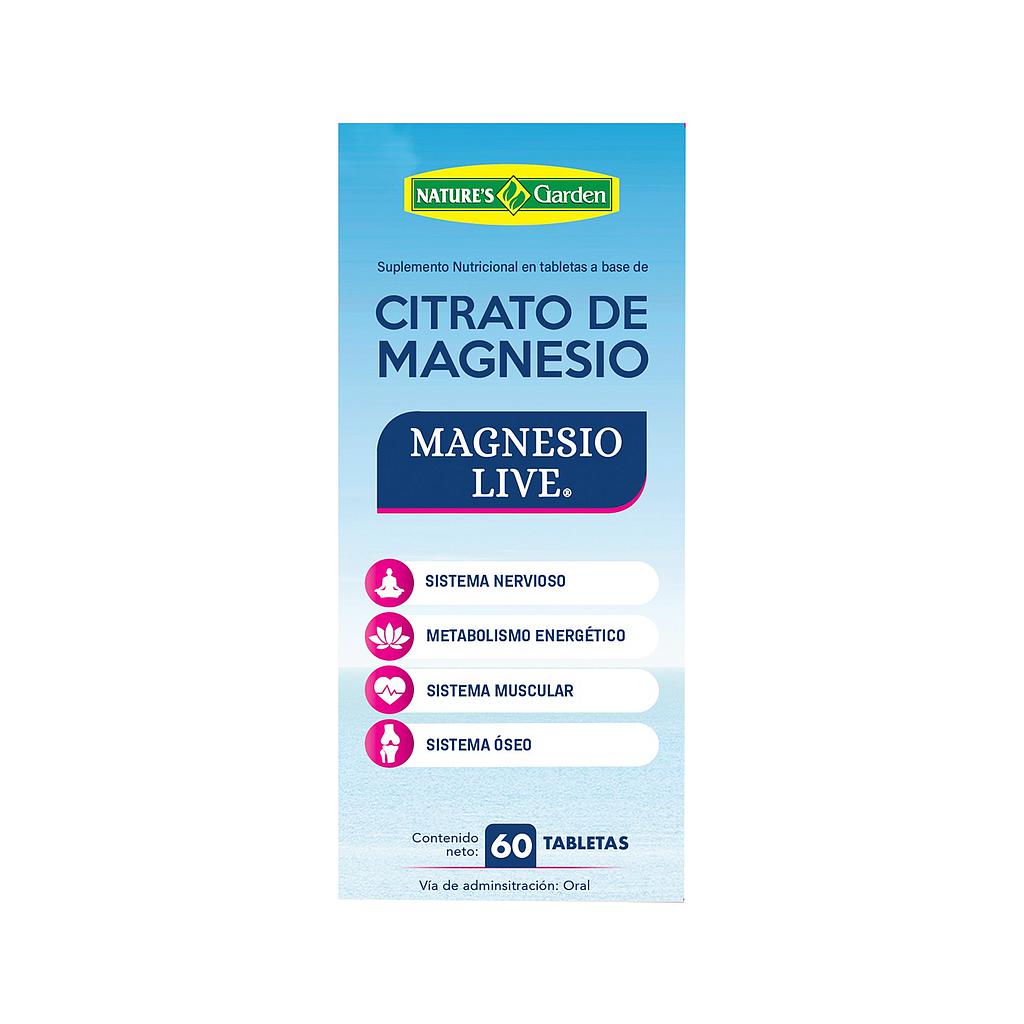 CITRATO DE MAGNESIO MAGNESIOLIVE TABx108.6GRx60
