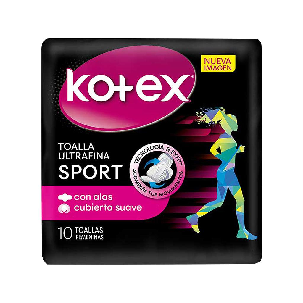 TOALLA HIG KOTEX SPORT ULT-FINA FLEXFITx10