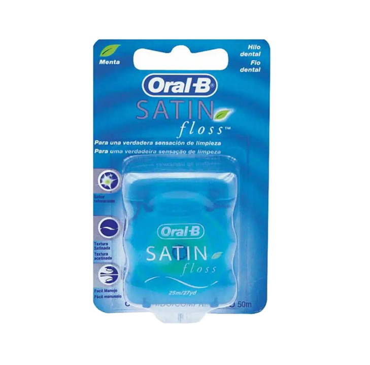 HILO DENTAL ORAL-B SATIN FLOSS MENTAx25M
