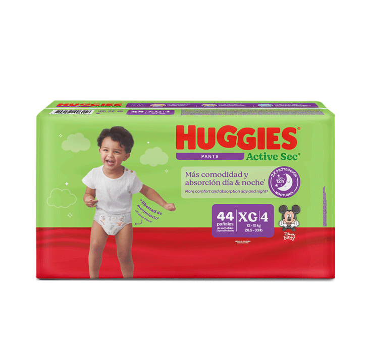 PAÑAL HUGGIES ACT-SEC XTRA-FLEX PANTS E4/XGx44