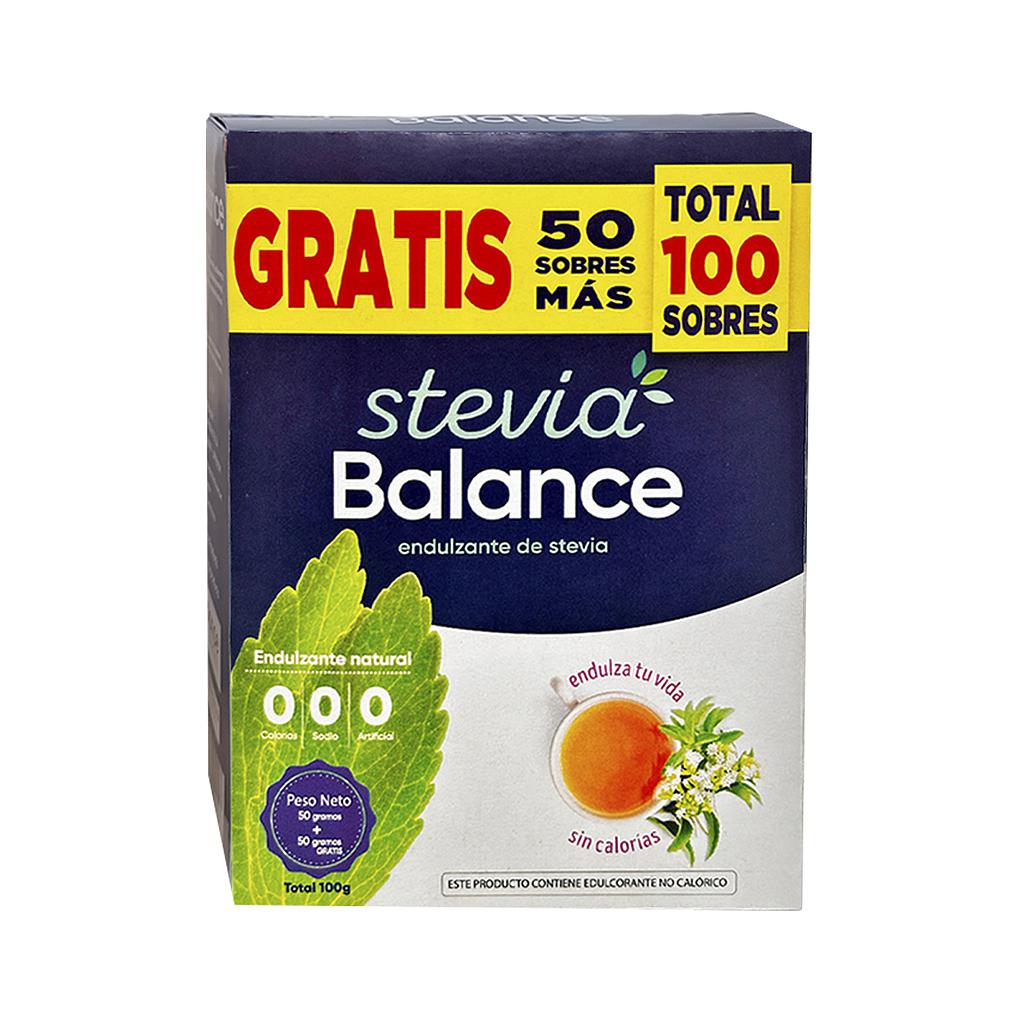 ENDULZ STEVIA BALANCE SOBx100GRx50+50GRAT