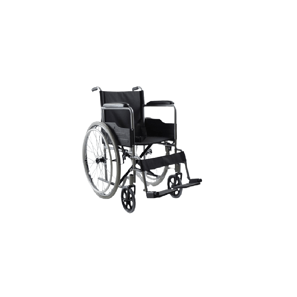 SILLA D-RUEDAS MEDECU METALICA 18" PLOMO - XSG107A
