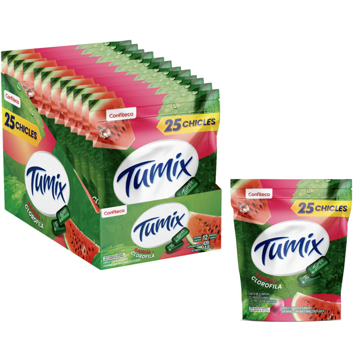 CHICLE TUMIX SANDIA CLOROFILAx420GRx12