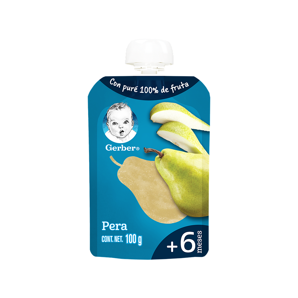 COMPOTA GERBER PERA +6M POUCHx100GR