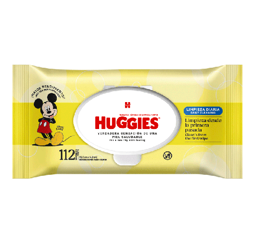TOALLITAS HUMEDAS HUGGIES LIMPIEZA DIARIA FLOWPACKx112