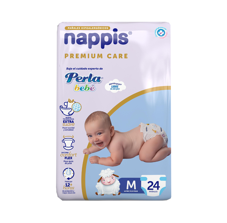 PAÑAL NAPPIS PREMIUM CARE Mx24