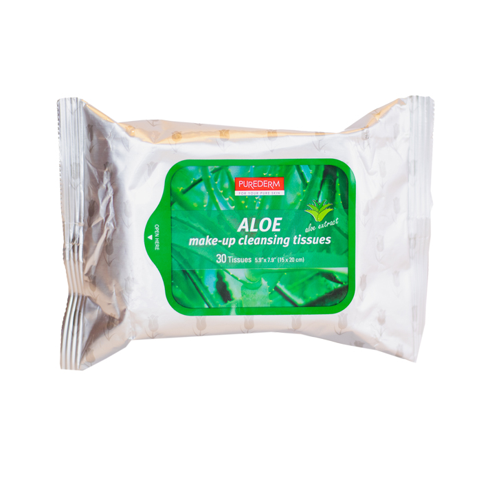 TOALLITA DESMAQ PUREDERM ALOE FLOWPACKx30