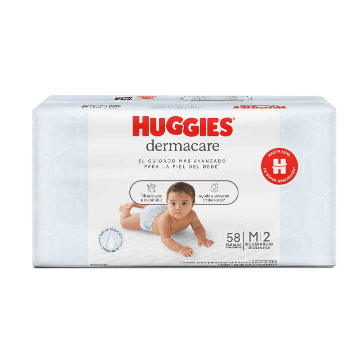 PAÑAL HUGGIES DERMACARE Mx58
