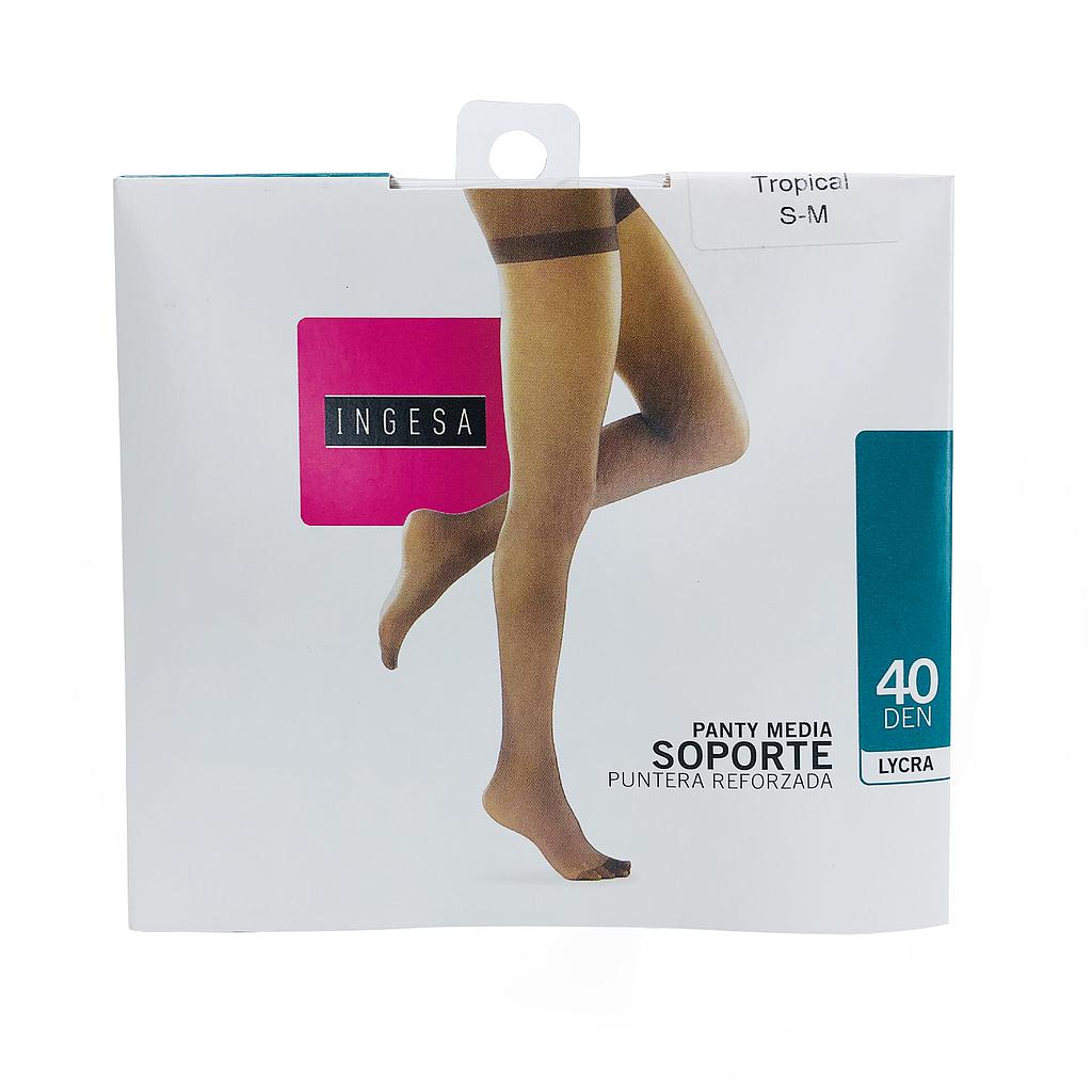 PANTY MEDIA INGESA LYCRA 40DEN TROPICAL S-M