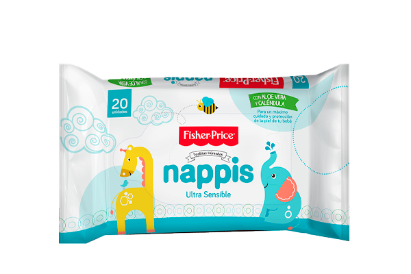 TOALLITAS HUM NAPPIS FISHER-P U-SEN FLOWPACKx20