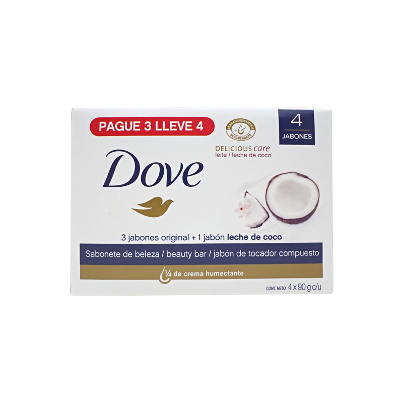 JABON DOVE LECHE-COCO BARRAx90GR P3LL4
