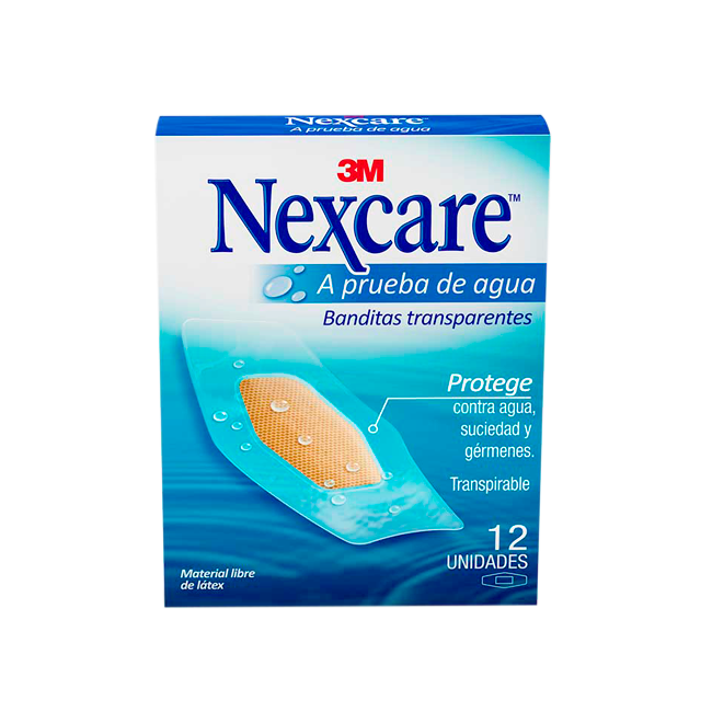 CURITA NEXCARE P-AGUA TRANSPARENTEx12