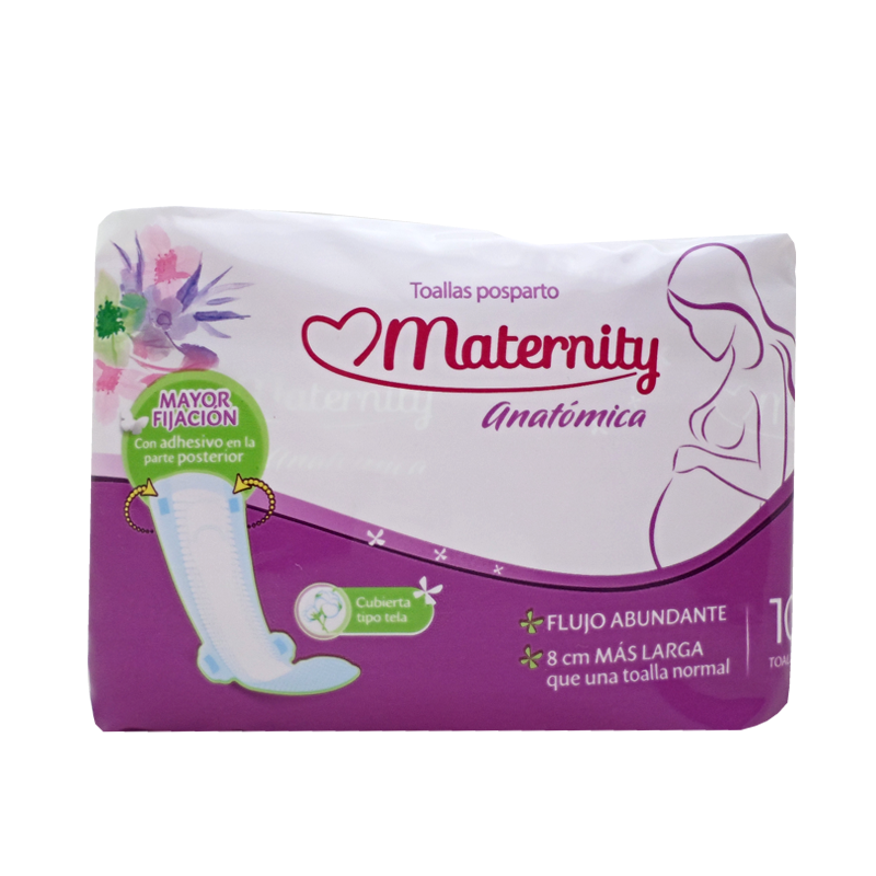 TOALLA HIG MATERNITY POSTPARTO ANATx10