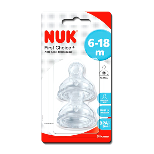 [02911] CHUPON NUK F-CHOICE LATEX MEDIUM 6+Mx2 